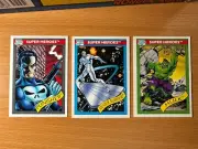 1990 Marvel Universe The Hulk , Punisher And Silver Surfer 3 Card Lot