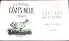 3 X The Natural Goats Milk Company Soap Bar With COCONUT Made In Australia
