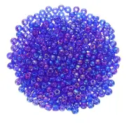 2000 Pcs Glass Seed Beads, 3mm Mini Glass Seed Spacer Bead, Dark Blue