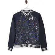 Under Armour Girl's Black Splatter Print Bomber Jacket NWT Size Large 14-16