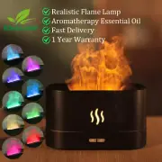 Flame Air Humidifier Essential Oil Diffuser, 3D USB 7 Color Light Aroma Diffuser