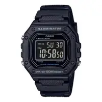 在飛比找森森購物網優惠-CASIO 卡西歐 W-218H-1B 復古方型 計時碼錶 