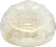 Inflatable Lounge Couch, Air Sofa Chair, Lazy Bean Bag for Camping, Movie Night, Party, Game Room (Gold)