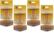 Burt's Bees Cat Slicker Grooming Bamboo Natural Brush Metal Bristle Set of 4 NEW
