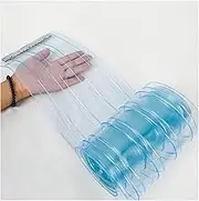 Plastic Vinyl PVC Strip Door Curtain, Anti-Adhesion Freezer Workshop Garage Supermarket Vinyl Strips, 2.1mm Thick for Catering and Cold Rooms.(1.65x2.2m)