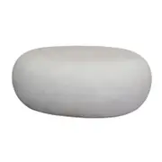 Modern Furniture ROCCO Indoor & Outdoor Pebble Coffee Table 73cm- White Concrete