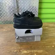 Vintage New In Box Toddler Baby Nike Air Force 1 AF1 Black / Black Size 6c