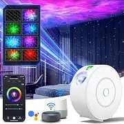 Forubar Smart Star Projector Galaxy Light for Bedroom, Smart APP & Voice Control LED Starry Sky Night Light, Rotatable and Adjustable Cloud Stars, Brightness and Time (White)