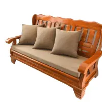 在飛比找蝦皮購物優惠-實木沙發坐墊紅木椅座墊加硬45D海綿墊防滑可拆洗摺疊 7SI