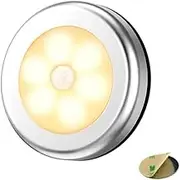 AIMALL LED Motion Sensor Night Light, Battery Operated Wall Light for Stairs, Hallway, Indoor Outdoor Use, 8x8x0.79 Inches, Warm White/White, Motion-Activated