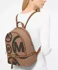 Michael Kors Signature Rhea Luggage Brown Medium Backpack