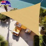 Triangle Sun Shade Sail 16' Sand Color UV Block Patio Outdoor Garden