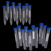 10X 15mL Plastic Centrifuge Test Tube Vial Container Self Standing Screw CapS_ro