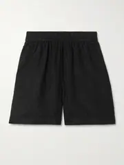 [James Perse] James Perse - Linen-canvas Shorts - Black - 0 0 Black
