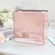Acrylic Card Box 10’’ Rose Gold Wedding Card Box DIY Card Box for Wedding Bir...