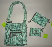 NEW, Vera Bradley Shower vines Hipster purse, Turnlock wallet, Tri-fold wallet