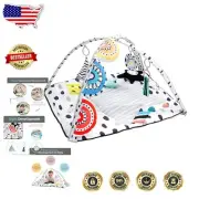 Grow With Your Baby: Multi-Sensory Tummy Time Mat & Play Gym with 12 Toys