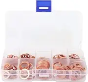 Copper Gasket, Fasteners Sealing Washer, Sealing Washer Gasket Hardware Access, Oil Plug Gasket for Automotive, Motorcycles (ANKROYUeLeQ4vd-11)