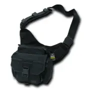 Black Tactical Field Pack Bag Shoulder Strap Military Army Hiking Gear Backpack