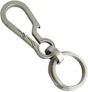 [Generic] Titanium Keychain Clip with Bottle Opener, Quick Release Carabiner Key Ring Holder for Men，Keychain Ring Pendant