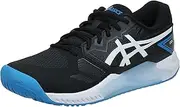 [ASICS] Men's Gel-Challenger 13 Clay Tennis Shoe, 50.5 EU, Black Electric Blue, 9.5 AU