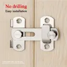 Gate Door Latch Steel Right-Angle Thick Sliding Barn Flip Lock Hasp