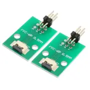 2pcs FFC FPC Connector Board 4 Pin Double Row Right Angle Pin Header Adapter