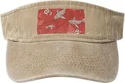 [RLDOBOFE] Sun Visor Hat Adjustable Empty Top Baseball Cap Red sea animal Sun Hats for Women Men Sports Hats Summer Beach Cap, Natural, One Size, Natural, One Size