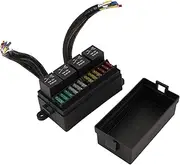 12V Car Fuse Relay Box Pre-Wired Fuse and Relay Box with 4 Relay 12 Way ATC/ATO Fuses Sealed 12V Relay Fuse Box