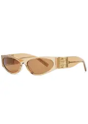 Givenchy Oval-frame Sunglasses - Brown ONE SIZE