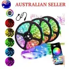 Battery Operated 5050 RGB LED Strip Remote Fairy Lights Room TV Party Bar Decor
