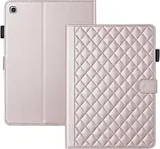 [Nexue] Case for Samsung Galaxy Tab S6 Lite 10.4'' 2024/2022/2020 (SM-P620/P610/P615),Shockproof PU Leather Multi-Angle Viewing Folio Magnectic Wallet Case with Kickstand Pencil Holder (Rose Gold)