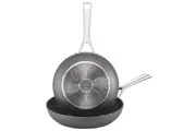 2pc Essteele Per Bellezza 24/28cm Non-Stick Open Skillet Twin Pack Grey