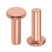 25 Pcs 13/64" x 5/8" Flat Head Copper Solid Rivets Fasteners