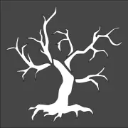 1- 5.5x5.5 inch Stencil, (VB-77) Dead Tree (6mil)