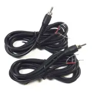 1 Pair 6-ft RCA Male Fully Shielded Cable To Stripped Bare Wire Speaker Sub Woof