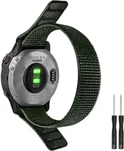 [RAYESS] 26mm Loop Nylon Strap for Fenix 6X / Fenix 5X / Fenix 7X, Ultralight Quick Drying Watch Strap for Garmin Fenix 6X Pro/Sapphire