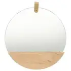 Wall Mirror Solid Pinewood 35 cm Decorative Home Accent Bathroom Bedroom 22801