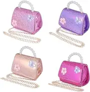 [COMPUKAS] Mini Bag Handbag Handbags Girl Shoulder Bag Small Handbag Purse Cute Pearl Handbag Chain Bag Handbag for Bag Red