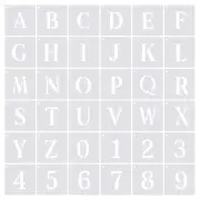 6 Inch Letter Number Stencils Alphabet Templates Set with Ring 5.7" Width 36pcs