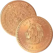 Aztec Calendar - 1 oz .999 Pure Copper Round Bullion Coin in Capsule - COA by Heavenly Metals