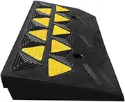 Rubber Door Threshold Ramp, Heavy-Duty & Wear-Resistant, Anti-Slip Texture, Multiple Heights Available, Ideal for Wheelchairs, Carts, & Home Doorways, Portable Wheelchair Ramp(50 * 30 * 10.7cm)