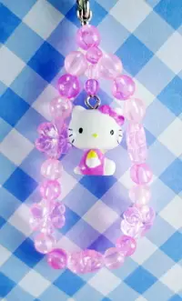 在飛比找樂天市場購物網優惠-【震撼精品百貨】Hello Kitty 凱蒂貓 手機吊飾-粉