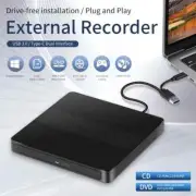 2in1 Type C＆USB 3.0 Slim External DVD CD Writer Slim Optical Drive Burner Reader