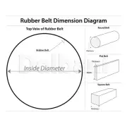 32mm Diameter 1.8mm Square Belt for VCR Cassette Tape Deck Arduino Gear Motor