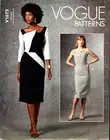 Lined Dress, Shaped Neckline, Sleeve & Contrast Variations Vogue Pattern V1673