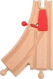 Educational Wooden Train Track Connectors Interchangeable Pieces for Train Sets