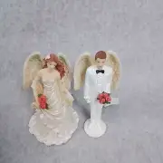 New Bride And Groom Angels Cake Toppers NOS 2008 Veronese 4 1/2" Tall