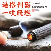 在飛比找蝦皮購物優惠-usb充電式電弧電子火折子 創意香道老式打火機防風感應點香點