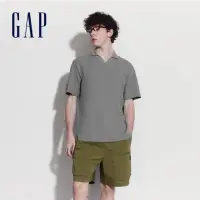 在飛比找momo購物網優惠-【GAP】男裝 短袖POLO衫-灰色(885510)